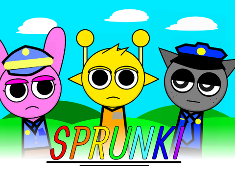 Sprunki police and prisoners - Sprunki game thumbnail